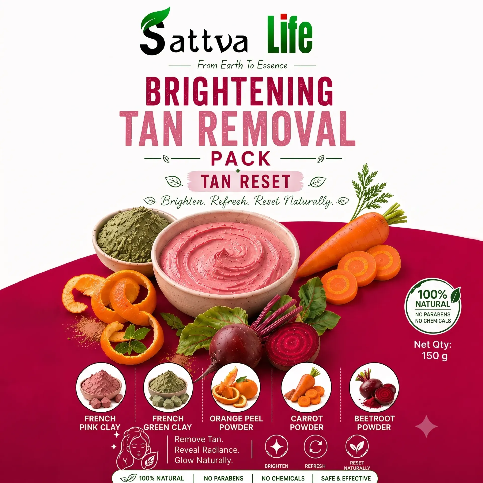 [SL1502103504] Tan Reset Face Pack